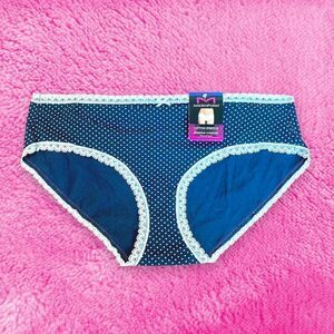 Navy Blue Polka Dot Hipster Panty